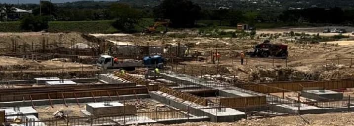Foundation and structural works under way at the Geriatric Hospital site in Barbados